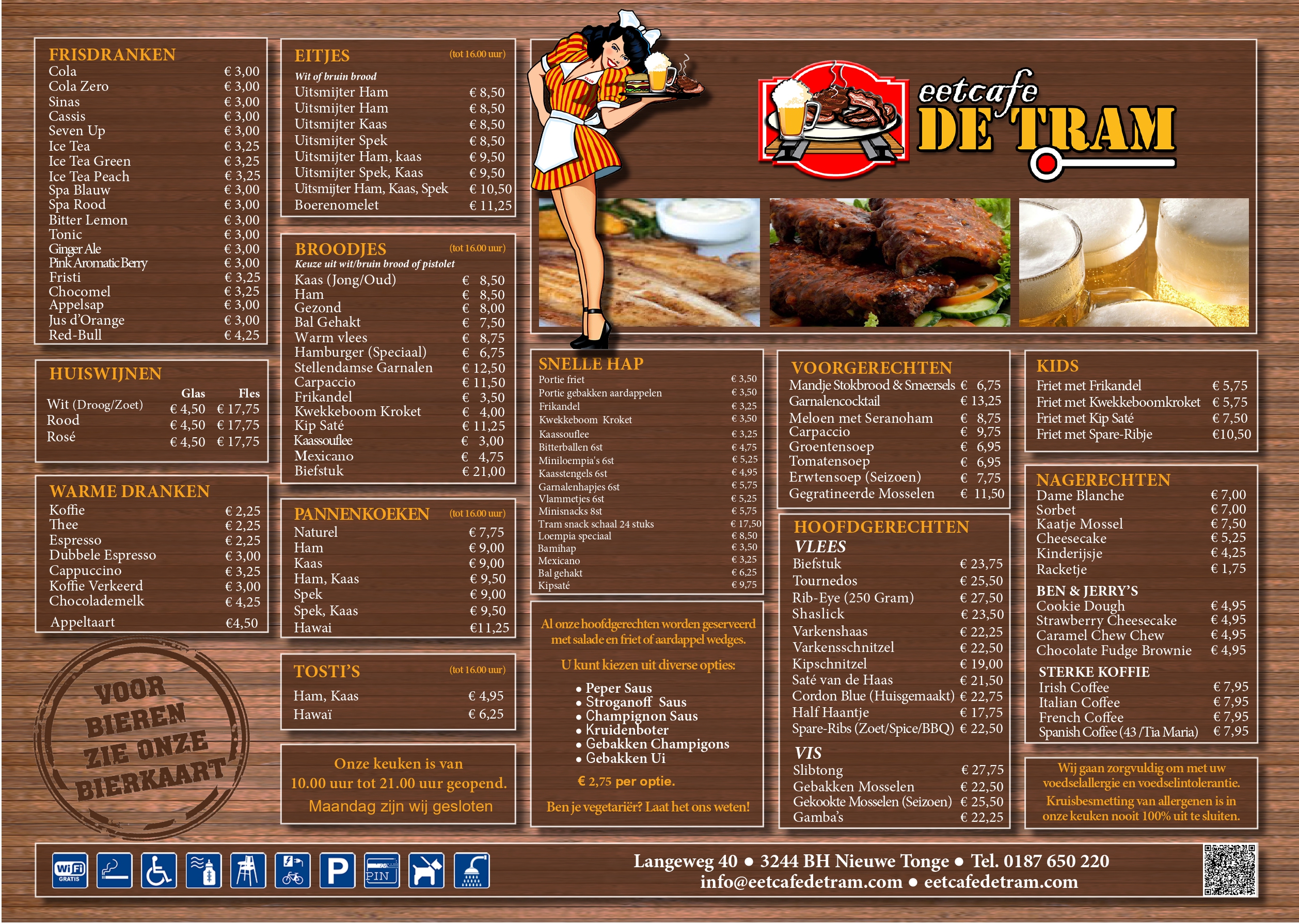 Menukaart Eetcafé De Tram 2026